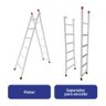 Escada Extensiva 3 em 1 Aço 6x10 Degraus 3m 120kg + Kit Suporte - Nv202p - 5