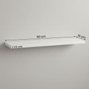 Ver imagem 3 de Kit 2 Prateleiras Multiuso Suporte Invisível 60cm Mdf Branco