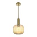Ver imagem 2 de Lustre Pendente Nordecor Canne Oni 2915 Ouro Champagne E27 Bivolt