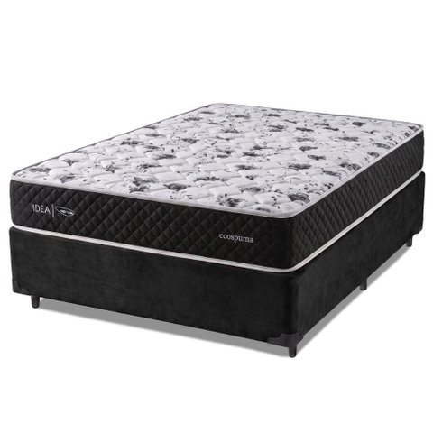 Cama Box Casal Espuma AG65 Double Face Belga 138x188x57cm Herval - Suporta até 150kg por Pessoa