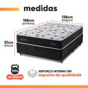 Ver imagem 3 de Cama Box Casal Espuma AG65 Double Face Belga 138x188x57cm Herval - Suporta até 150kg por Pessoa