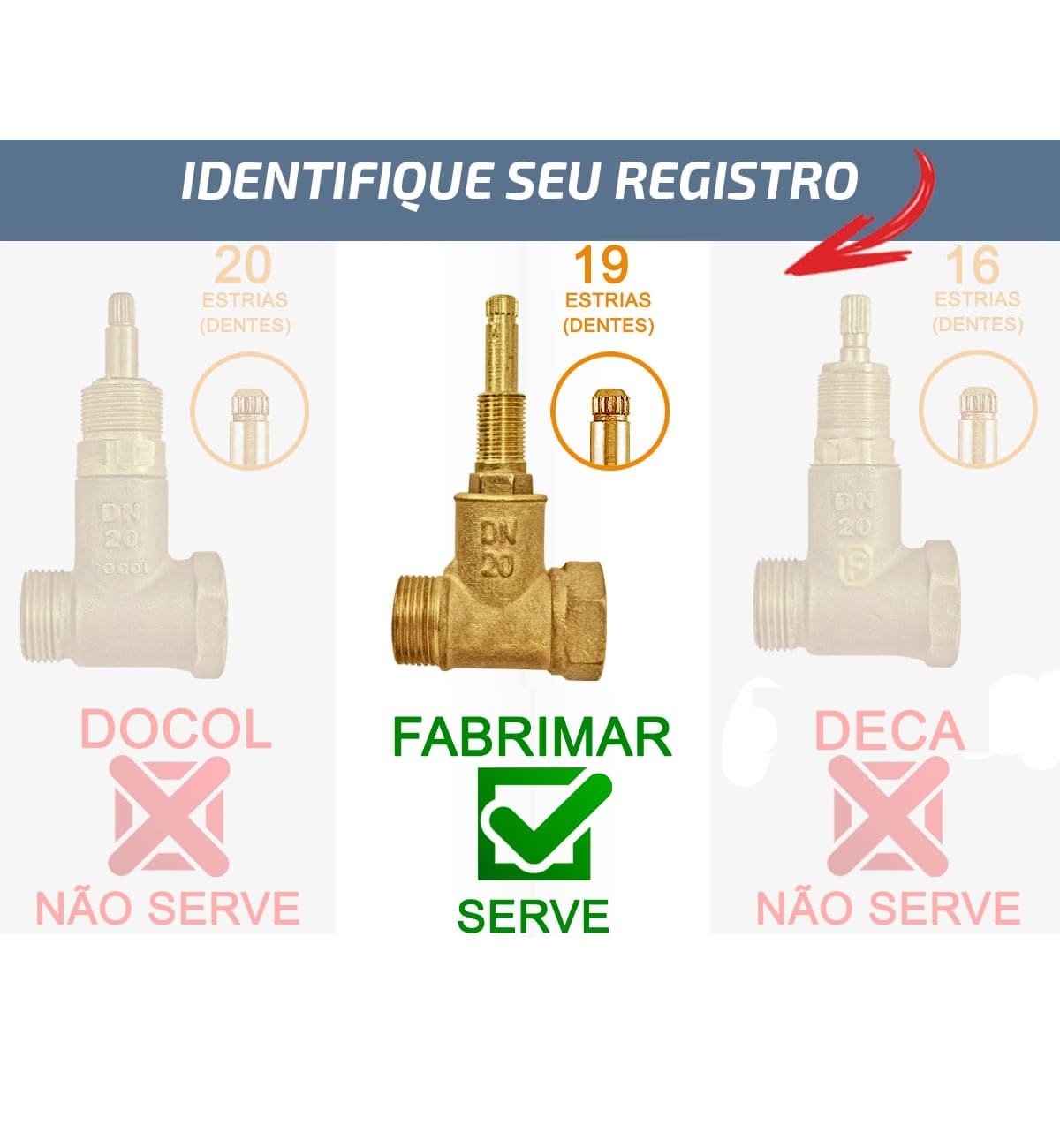 Acabamento Quadrado em Metal Cromado 1/2 e 3/4 Fabrimar - 3