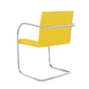 Ver imagem 3 de Kit 4 Cadeiras Brno para Escritório Couro Sintético Amarelo Tubular Cromada