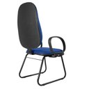 Ver imagem 2 de Cadeira Escritório Interlocutor Base Fixa Sky Metal Wood Design Azul