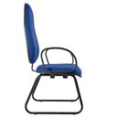 Ver imagem 4 de Cadeira Escritório Interlocutor Base Fixa Sky Metal Wood Design Azul