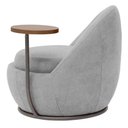 Ver imagem 4 de Poltrona Kaira Mesa Lateral Esquerda Base Fixa Bouclé Cinza Claro Nexta Casa