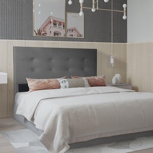 Cabeceira Casal 1,40m Berlim Corino Cinza