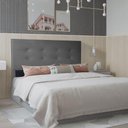 Ver imagem 1 de Cabeceira Casal 1,40m Berlim Corino Cinza