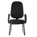 Ver imagem 6 de Cadeira Escritório Interlocutor Base Fixa Sky Metal Wood Design Preto