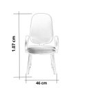 Ver imagem 3 de Cadeira Escritório Interlocutor Base Fixa Sky Metal Wood Design Preto