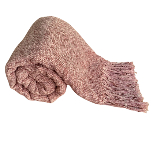 Manta Para Sofá Chenille 1,80x1,20 Várias Cores:Rosa Antigo - 1