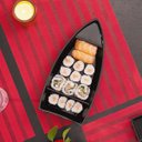 Ver imagem 2 de Kit 12 Barcas para Sushi Comida Japonesa Oriental Restaurante Bar Coza Plástico 27,5x13cm Pretos