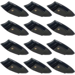 Kit 12 Barcas para Sushi Comida Japonesa Oriental Restaurante Bar Coza Plástico 27,5x13cm Pretos - 1