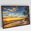 Ver imagem 2 de Quadro Decorativo em Canvas Horizonte TaColado Moldura Madeira 120 x 80cm