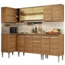 Ver imagem 2 de Cozinha Completa de Canto Madesa Emilly Play com Balcão e Armário Vidro Reflex Rustic Cor:Rustic