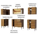Ver imagem 4 de Cozinha Completa de Canto Madesa Emilly Play com Balcão e Armário Vidro Reflex Rustic Cor:Rustic