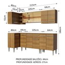 Ver imagem 3 de Cozinha Completa de Canto Madesa Emilly Play com Balcão e Armário Vidro Reflex Rustic Cor:Rustic