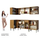 Ver imagem 5 de Cozinha Completa de Canto Madesa Emilly Play com Balcão e Armário Vidro Reflex Rustic Cor:Rustic