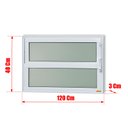 Ver imagem 4 de Basculante Alumínio 40 x 120 Elite V.Boreal Branco Brimak