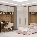 Ver imagem 3 de Guarda Roupa 1 Porta com Prateleira 2450x428mm Setiba Plus Rimo Carvalho/fendi