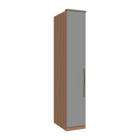 Guarda Roupa 1 Porta com Prateleira 2450x428mm Setiba Plus Rimo Carvalho/fendi