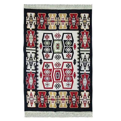 Passadeira para Corredor Hall de Entrada e Banheiro Turco Kilim Dupla Face - 80x300cm