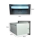 Ver imagem 7 de Caixa de Correio Frente Inox Escovado Corpo em Aço Embutir na Parede - Arkell