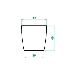 Vaso Planta 50x50 Oval Moderno Polietileno - CINZA CIMENTO 004 - 2