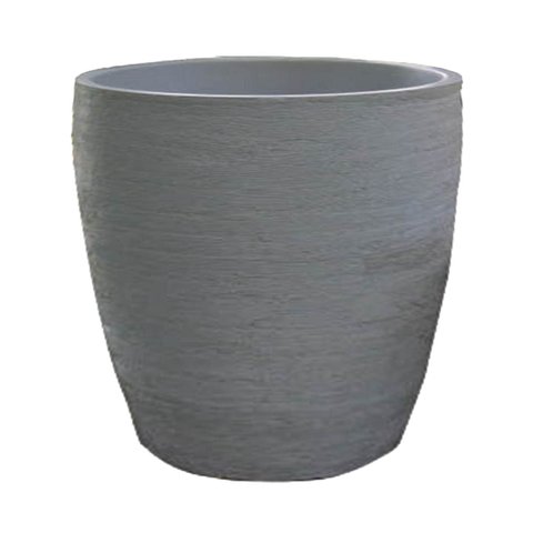 Vaso Planta 50x50 Oval Moderno Polietileno - CINZA CIMENTO 004