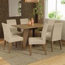 Ver imagem 1 de Conjunto Sala de Jantar Mesa Tampo de Madeira 6 Cadeiras Rustic/imperial Cheryl Madesa