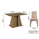 Ver imagem 3 de Conjunto Sala de Jantar Mesa Tampo de Madeira 6 Cadeiras Rustic/imperial Cheryl Madesa