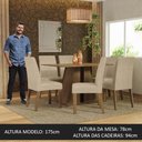 Ver imagem 4 de Conjunto Sala de Jantar Mesa Tampo de Madeira 6 Cadeiras Rustic/imperial Cheryl Madesa