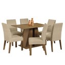 Ver imagem 2 de Conjunto Sala de Jantar Mesa Tampo de Madeira 6 Cadeiras Rustic/imperial Cheryl Madesa
