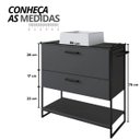 Ver imagem 3 de Gabinete para Banheiro Industrial com Cuba Ametista Branco Grafite