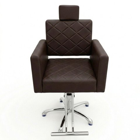 Cadeira Poltrona de Salão de Cabeleireiro, Barbearia e Beleza Profissional Modelo Evidence - Marrom