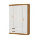 Ver imagem 2 de Guarda-Roupa 4 Portas 2 Gavetas Infantil Perola Branco/Cinamomo/Off White