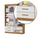 Ver imagem 6 de Guarda-Roupa 4 Portas 2 Gavetas Infantil Perola Branco/Cinamomo/Off White