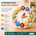 Ver imagem 4 de Relogio Encaixe Infantil Didatico em Madeira MDF Quebra Cabeca Brinquedo Educativo 13 Pecas Montesso