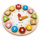 Ver imagem 2 de Relogio Encaixe Infantil Didatico em Madeira MDF Quebra Cabeca Brinquedo Educativo 13 Pecas Montesso