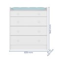 Ver imagem 4 de Quarto infantil Guarda Roupa, Cômoda Trocador e Berço Mini Cama Americano Branco – FdECOR