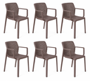 Ver imagem 1 de Kit 6 Cadeiras Sardenha Marrom Fendi