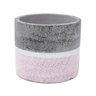 VASO CONCRETO DUAL LINE COLORS CINZA/ROSA 11,7X11,7X1O CM - 2