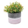VASO CONCRETO DUAL LINE COLORS CINZA/ROSA 11,7X11,7X1O CM - 4