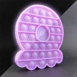 Pop It Brilha no Escuro Fluorescente Polvo Fidget Toy Brinquedo Anti Stress Sensorial - Roxo - 2