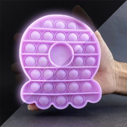 Pop It Brilha no Escuro Fluorescente Polvo Fidget Toy Brinquedo Anti Stress Sensorial - Roxo - 3