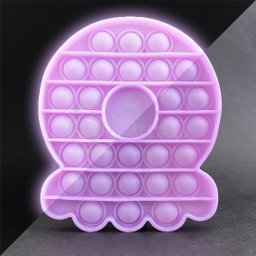 Pop It Brilha no Escuro Fluorescente Polvo Fidget Toy Brinquedo Anti Stress Sensorial - Roxo - 1