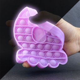 Pop It Brilha no Escuro Fluorescente Polvo Fidget Toy Brinquedo Anti Stress Sensorial - Roxo - 4