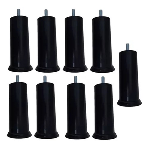 Kit 8 Pes Preto para Cama Box com 13 Cm de Altura Reforçado