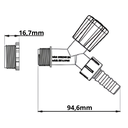 Ver imagem 4 de 12 Unidades Torneira Para Jardim Cor Preto e Verde  Bitola 1/2'' e 3/4'' Durín