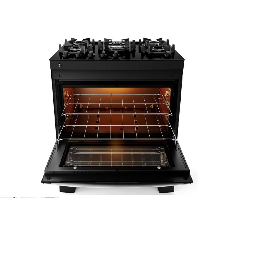 Fogão de Piso Atlas 5 Bocas com Mesa de Vidro Agile Up Glass Preto – Bivolt - 3